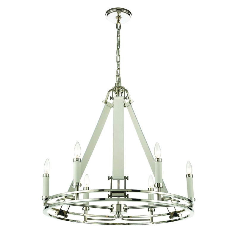 Bergamo 6-Light Chandelier in Polished Nickel