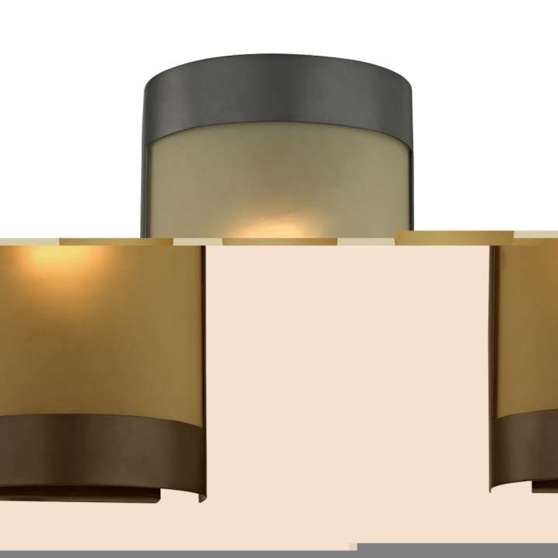 1-Light Wall Sconce in Oil Rubbed Bronze with Light Amber Glass