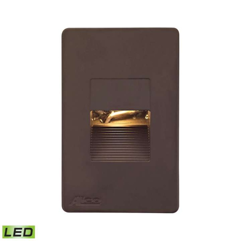 Aperture Step Light in Brown with White Opal Lens - LED