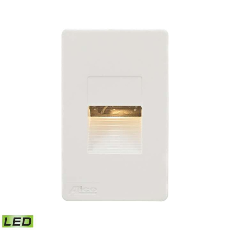 Aperture Step Light in White with White Opal Lens - LED