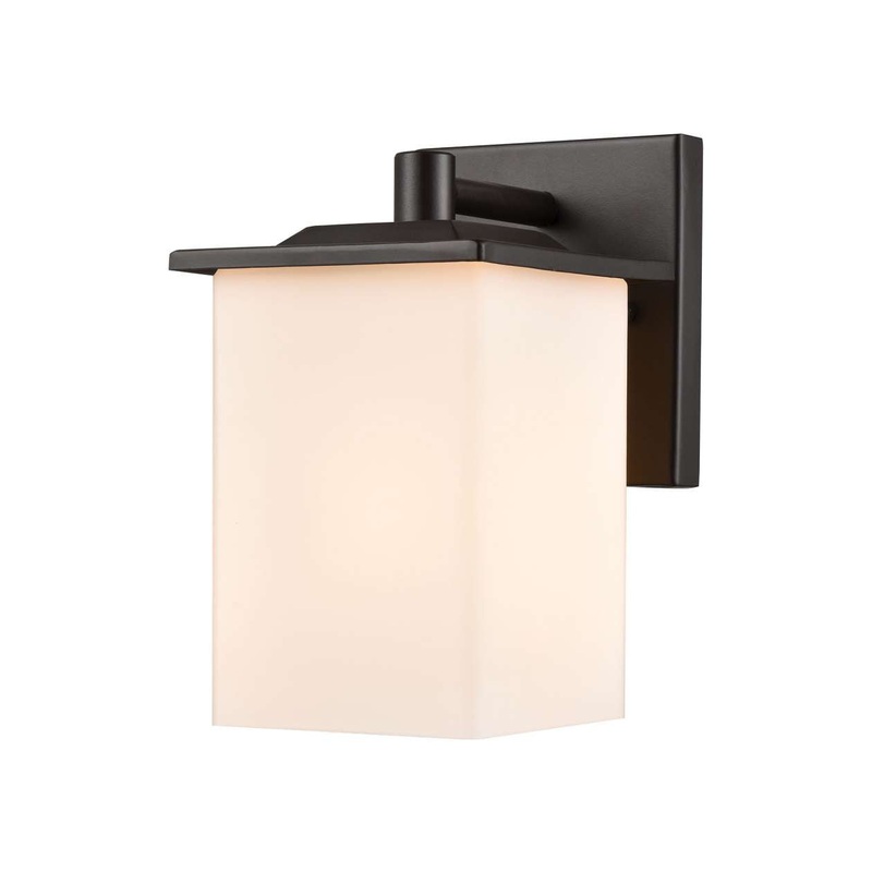 Broad Street 1-Light Exterior Wall Sconce in Textured Black
