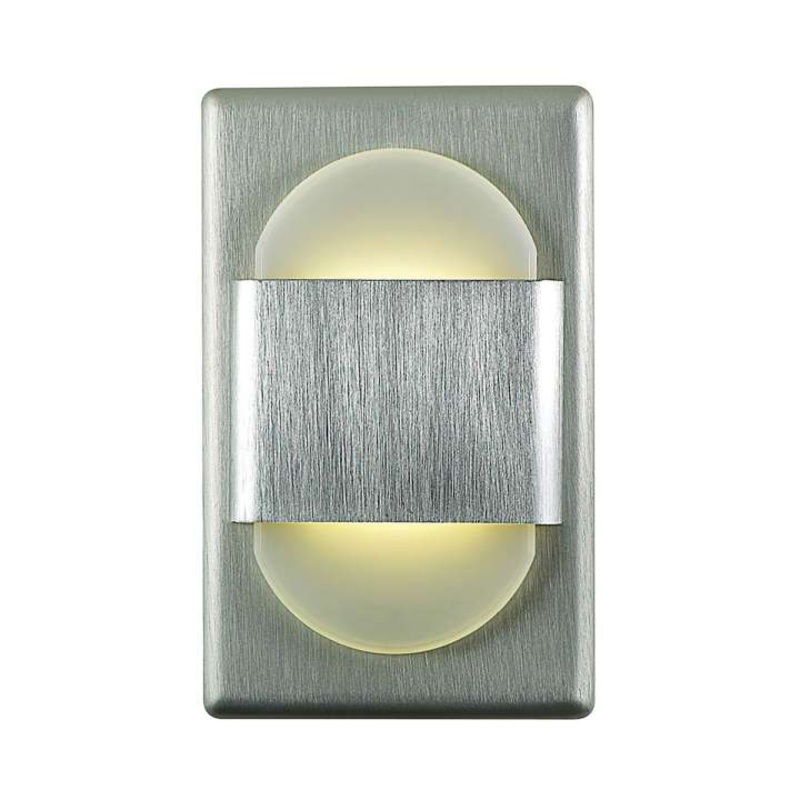 EZ Step LED C/W Driver in Brushed Aluminum with Double Round White Opal Acrylic Diffuser