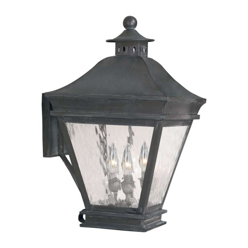 Landings 3-Light Outdoor Wall Lantern in Charcoal