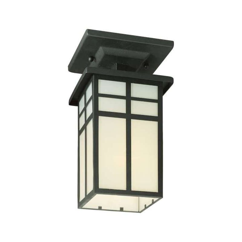 Mission 1-Light Ceiling Lamp in Black