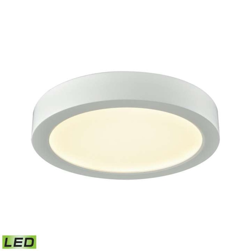 Titan 1-Light 6-inch Integrated LED Flush Mount in White with a White Acrylic Diffuser