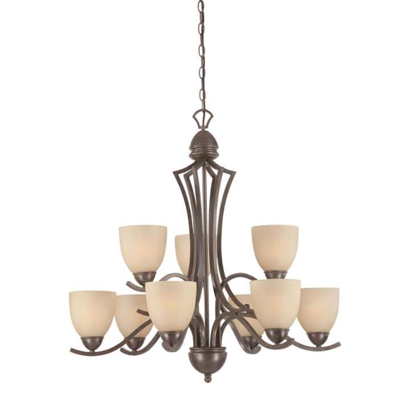 Triton 9-Light Chandelier in Sable Bronze