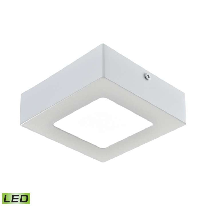 Warwick Integrated LED Square Flushmount in Matte White - Small