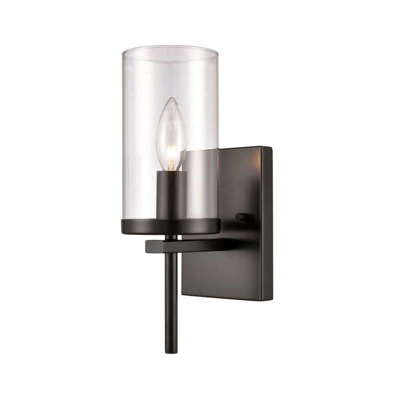 1L Sconce in Black