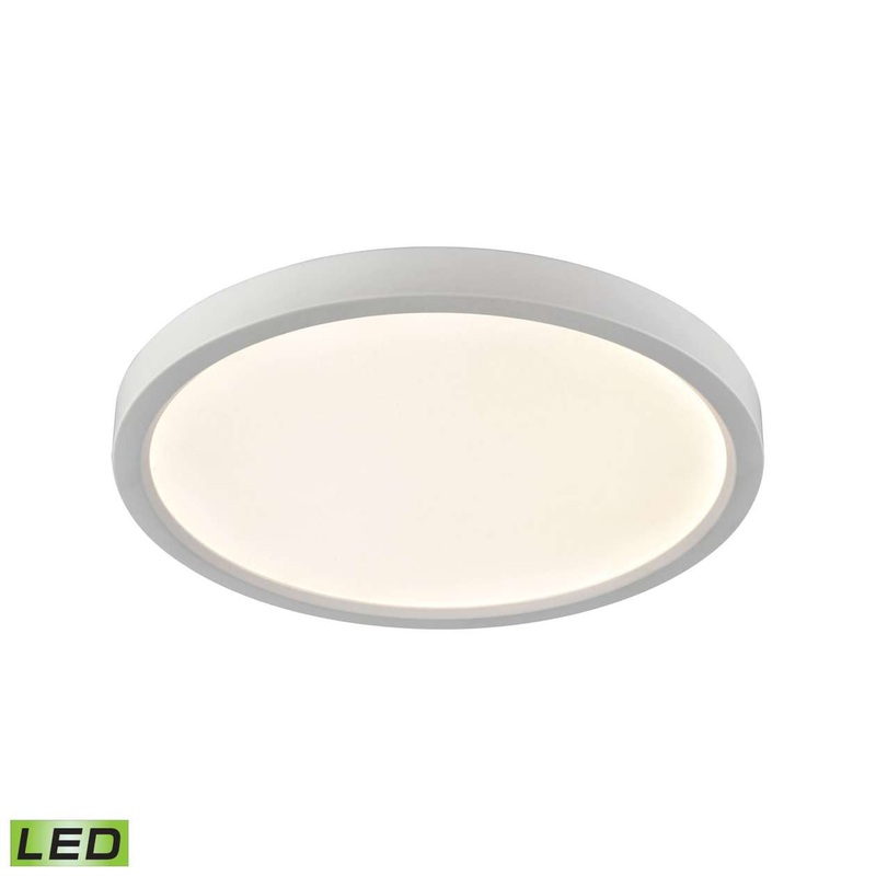 Ceiling Essentials Titan 13-inch Round Flush Mount in White - Integrated LED