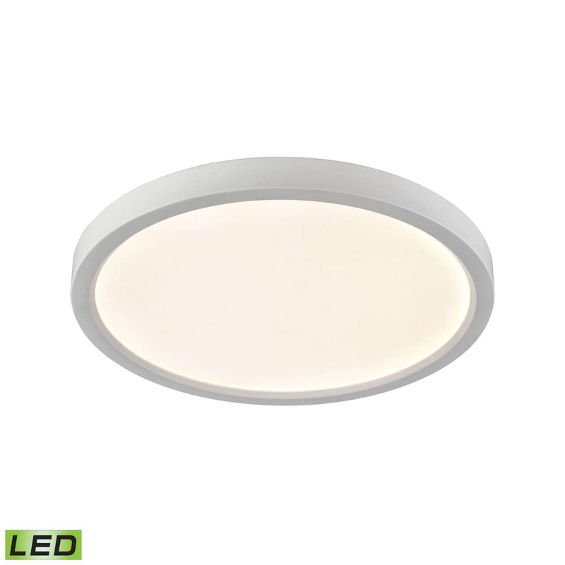 Ceiling Essentials Titan 15-inch Flush Round Mount in White - Integrated LED