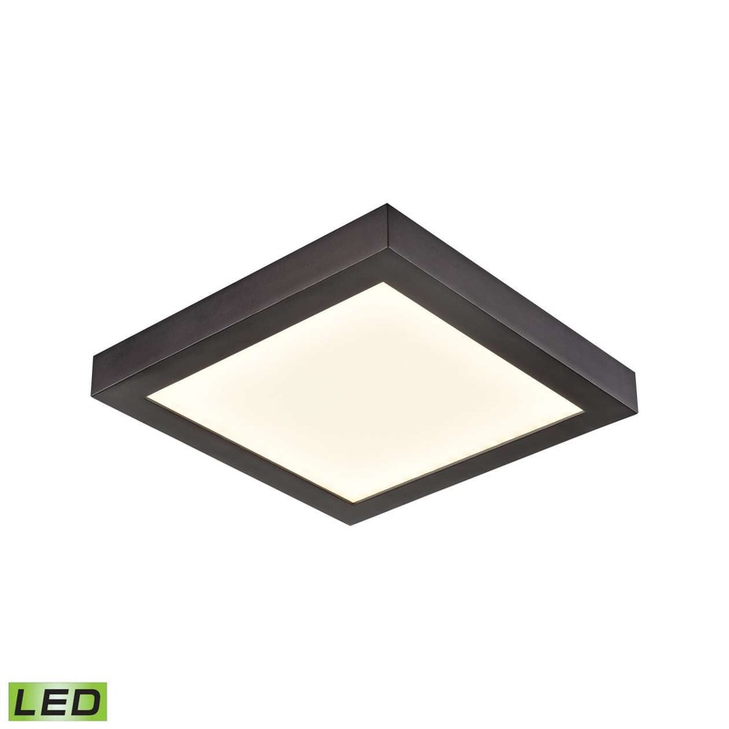 Ceiling Essentials Titan 5.5-inch Square Flush Mount in Oil Rubbed Bronze - Integrated LED