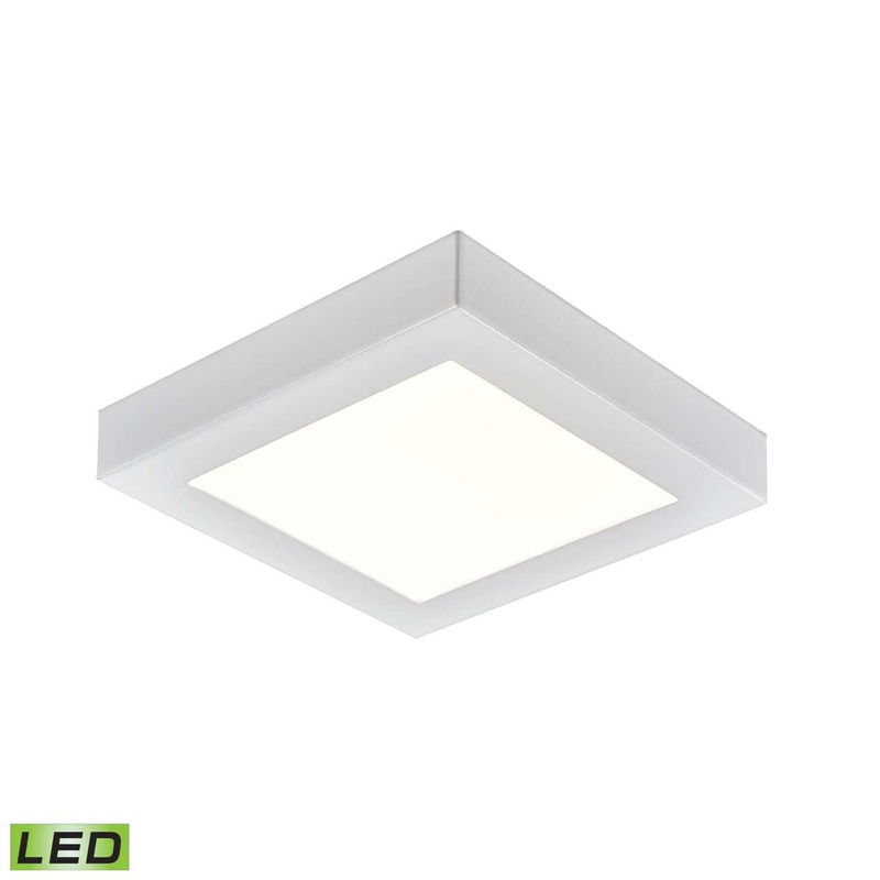 Ceiling Essentials Titan 5.5-inch Square Flush Mount in White - Integrated LED
