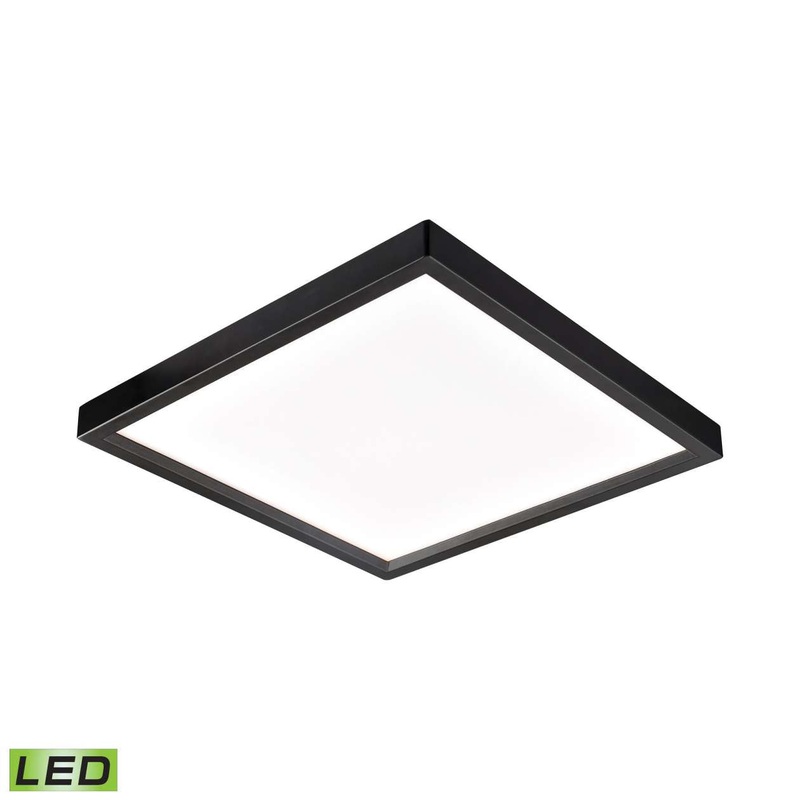 Ceiling Essentials Titan 7.5-inch Square Flush Mount in Oil Rubbed Bronze - Integrated LED