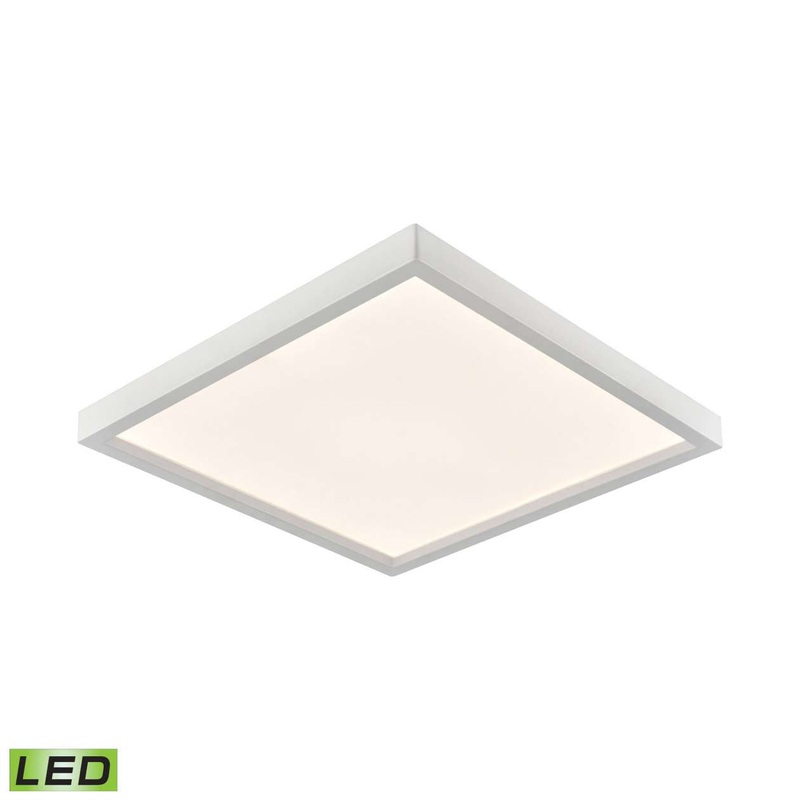 Ceiling Essentials Titan 7.5-inch Square Flush Mount in White - Integrated LED