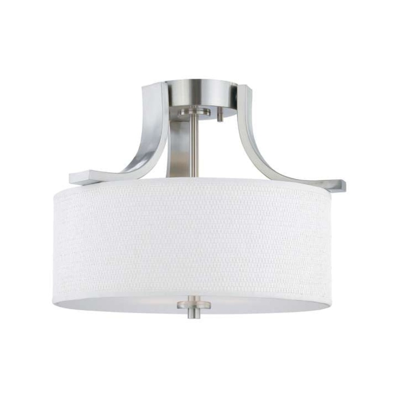 Pendenza 2-Light Ceiling Lamp in Brushed Nickel
