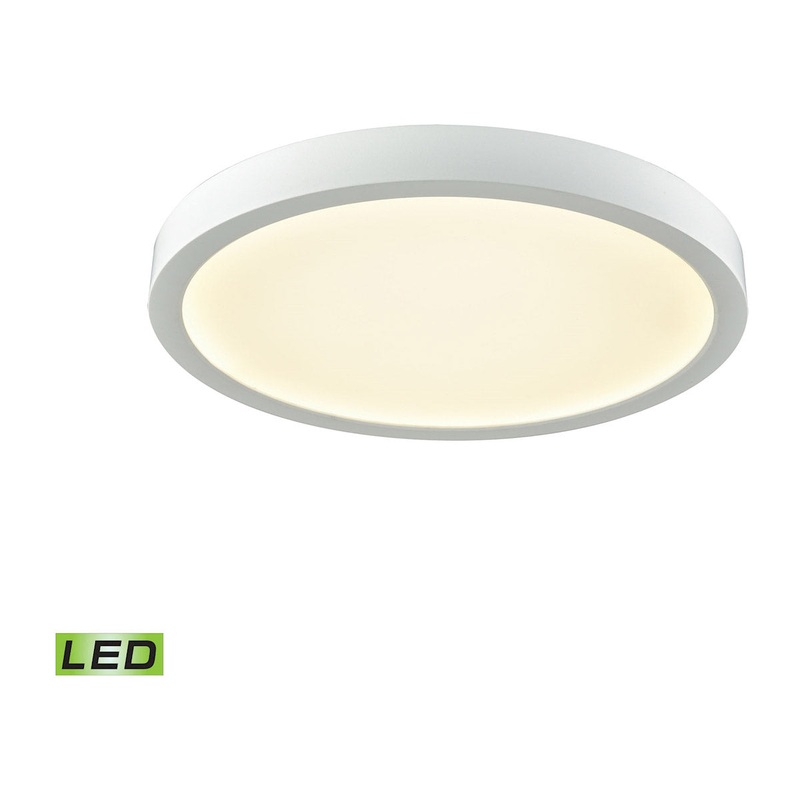 Titan 1-Light 10-inch Integrated LED Flush Mount in White with a White Acrylic Diffuser