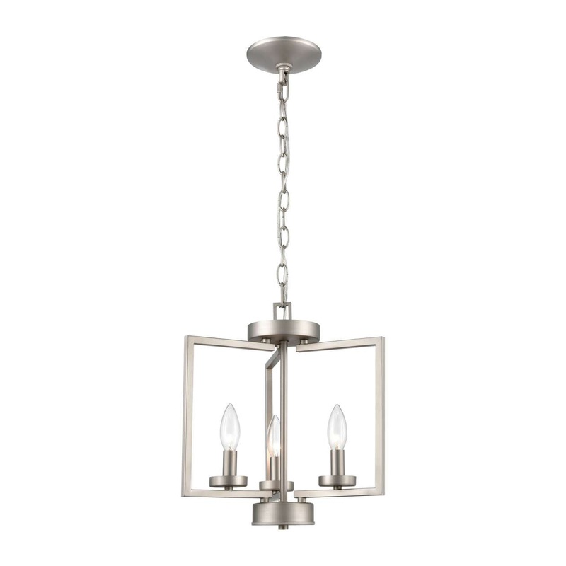 West End 3-Light Semi Flush in Brushed Nickel