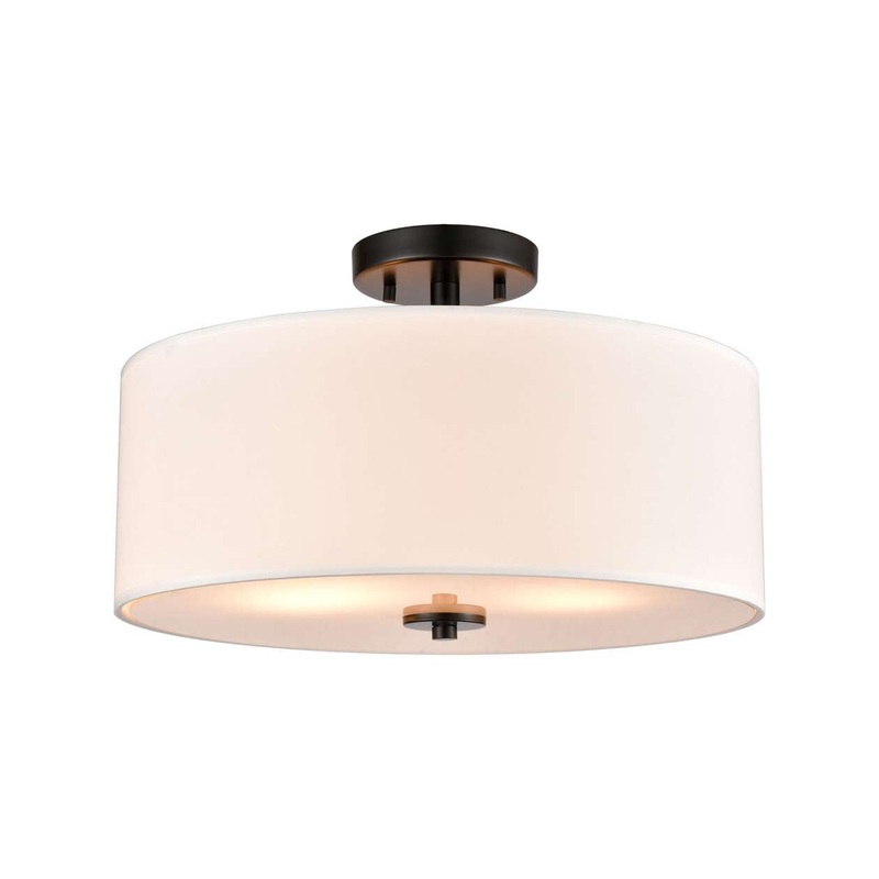 2L Semi Flush in Black