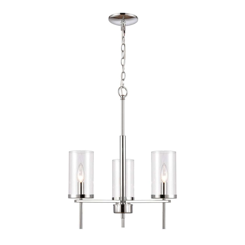 3 Light Chandelier in Chrome