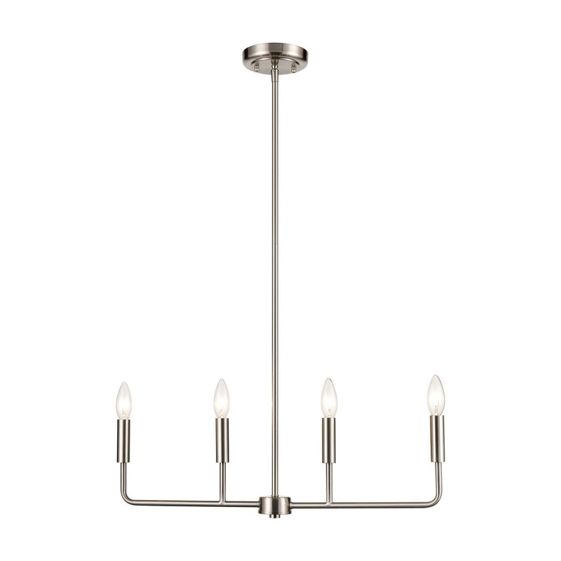 4 Light Small Chandelier in BN