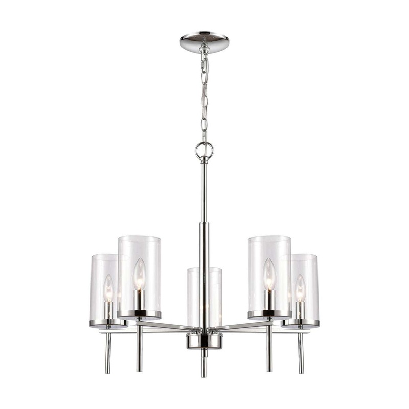 5 Light Chandelier in Chrome