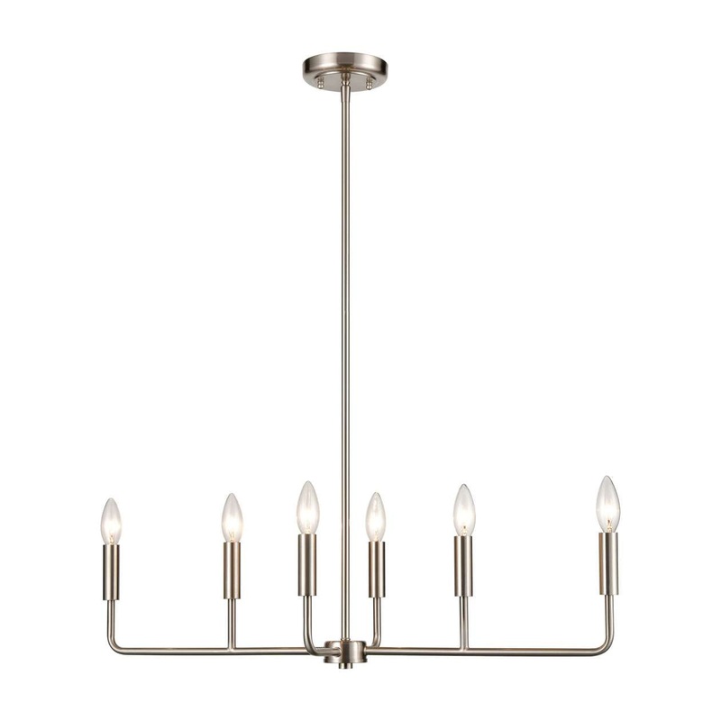 6 Light Medium Chandelier in BN