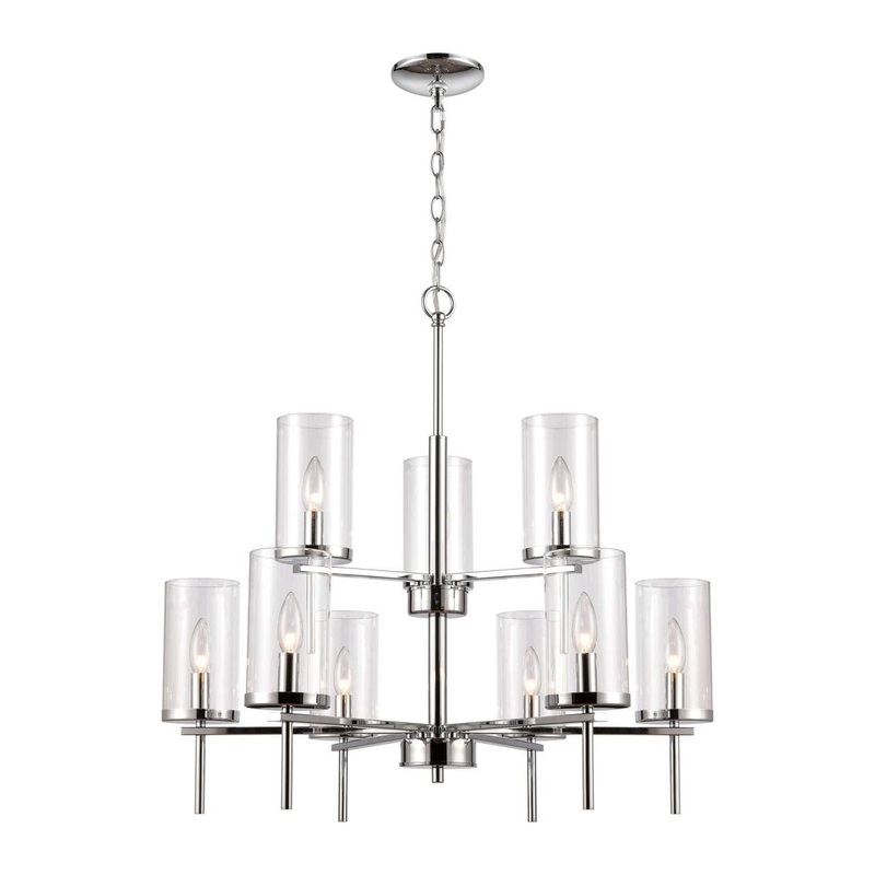 9 Light Chandelier in Chrome