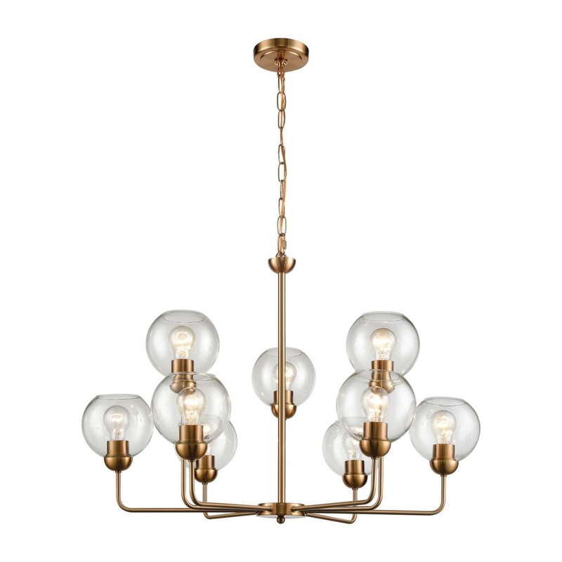 Astoria 9-Light Chandelier in Satin Gold