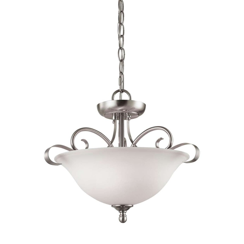 Brighton 2-Light Convertible in Brushed Nickel