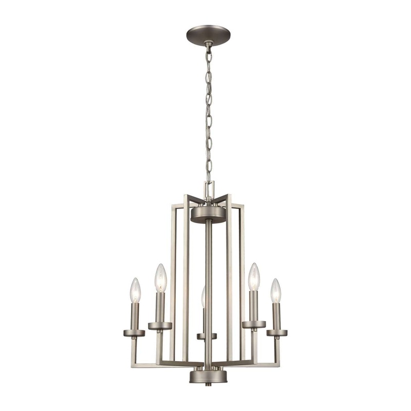 West End 6-Light Chandelier in Brushed Nickel