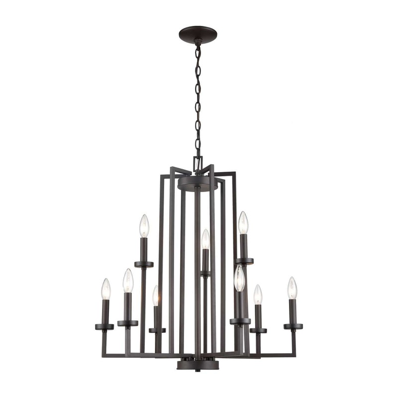 West End 9-Light Chandelier in Oil Rubbed Bronze