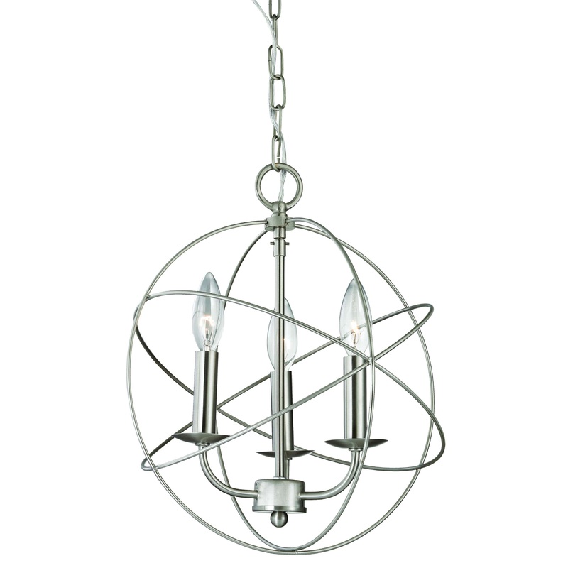 Williamsport 3-Light Pendant in Brushed Nickel