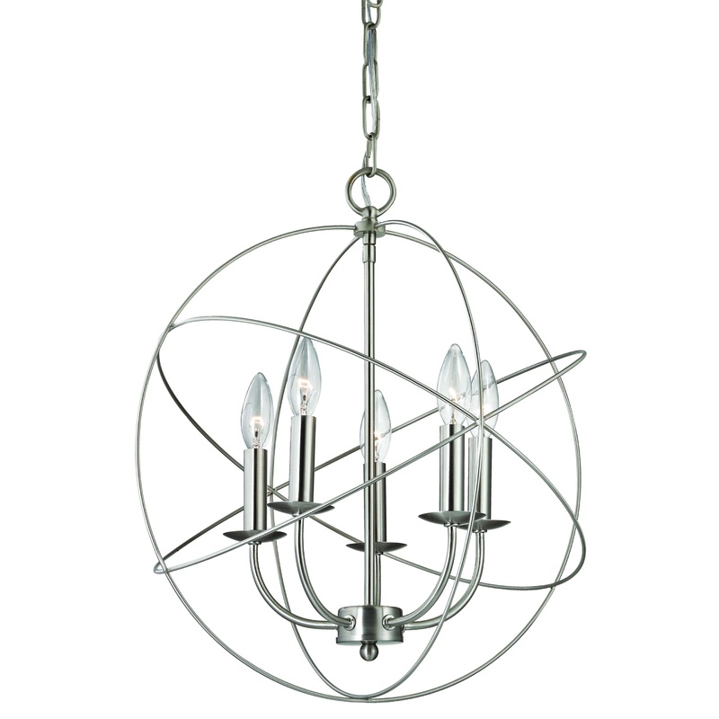 Williamsport 5-Light Pendant in Brushed Nickel