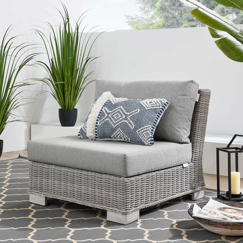 Modway Conway Outdoor Patio Wicker Rattan Armless Chair - EEI-4847