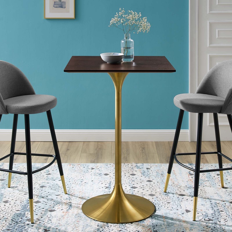 Modway Lippa 28" Square Wood Bar Table - EEI-5531