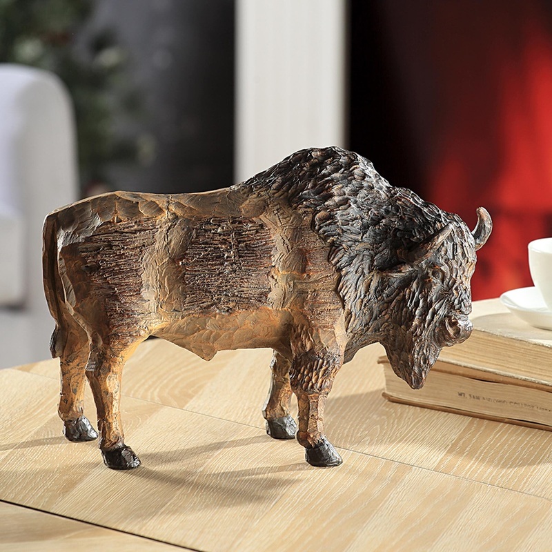 Buffalo Decor Figurine By SPI Home