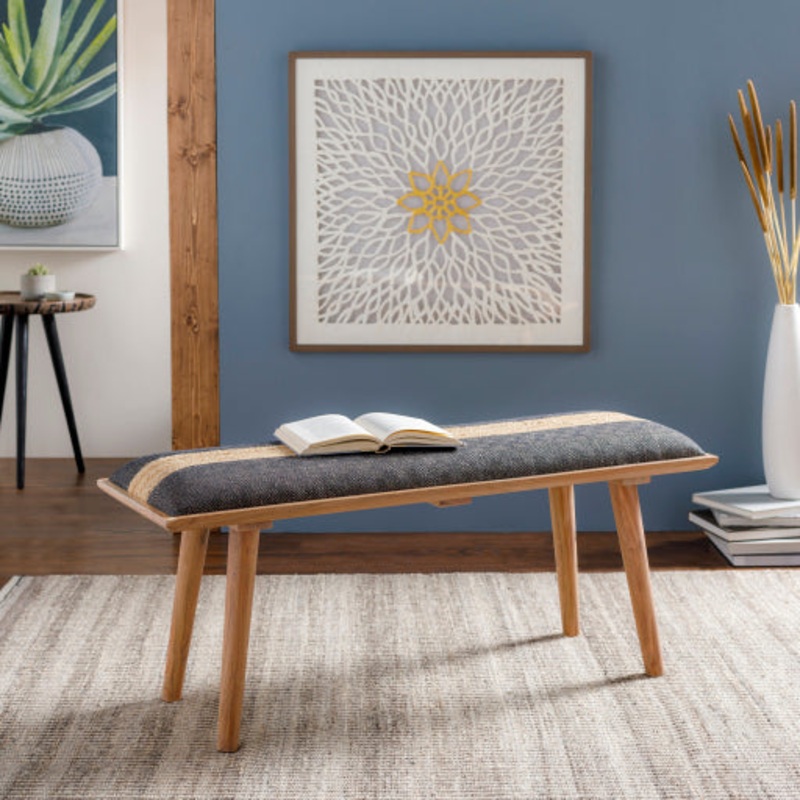 Surya Upholstered Bench - AEG-007