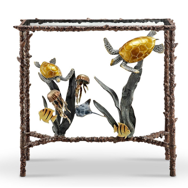 Turtle and Sealife Console Table By SPI Home