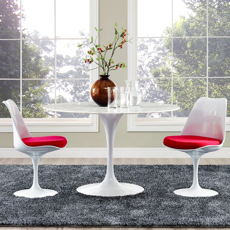 Modway Lippa 47" Round Artificial Marble Dining Table - EEI-1131