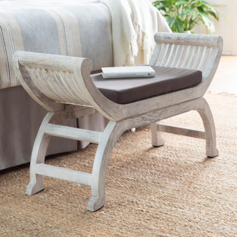 Surya Upholstered Bench - BIY-001