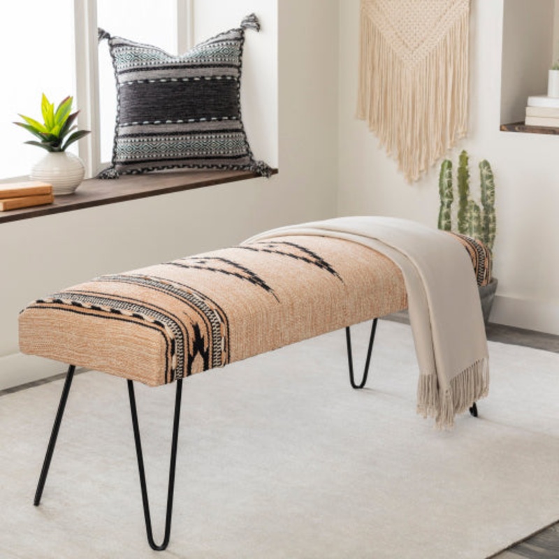 Surya Upholstered Bench - MAM-002