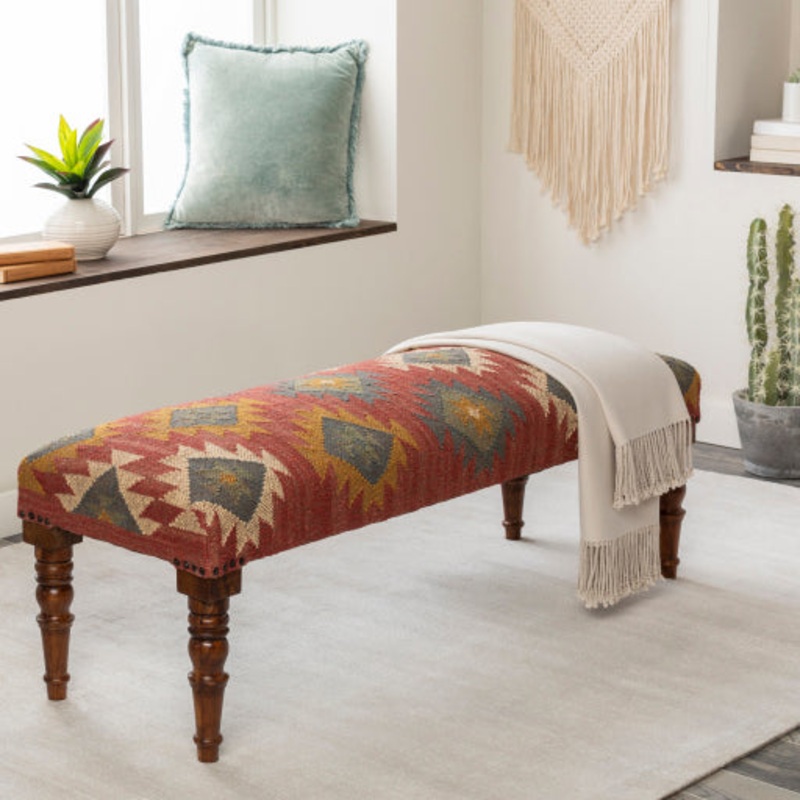 Surya Upholstered Bench - PAJ-002
