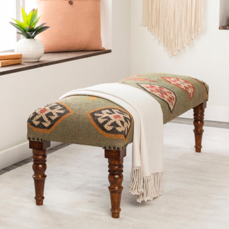 Surya Upholstered Bench - PAJ-003