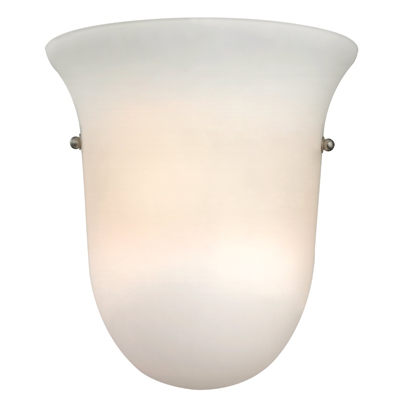 1-Light Wall Sconce In Brushed Nickel With White GlassELK