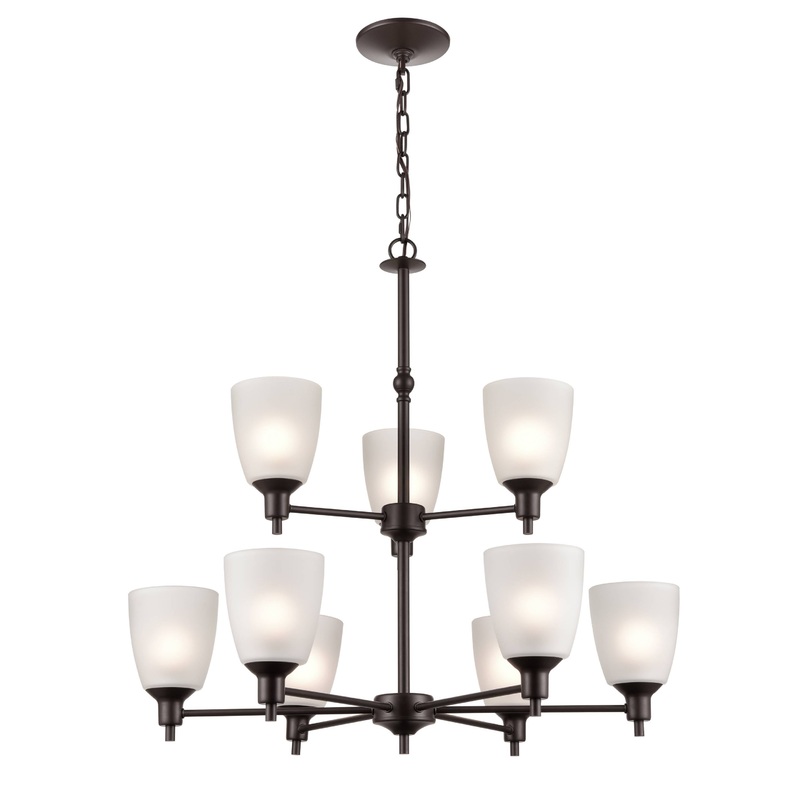 9L Chandelier In Orb ELK