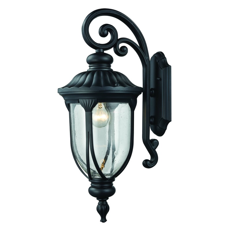 Derry Hill 1-Light Outdoor Wall Lamp In Matte BlackELK Lighting
