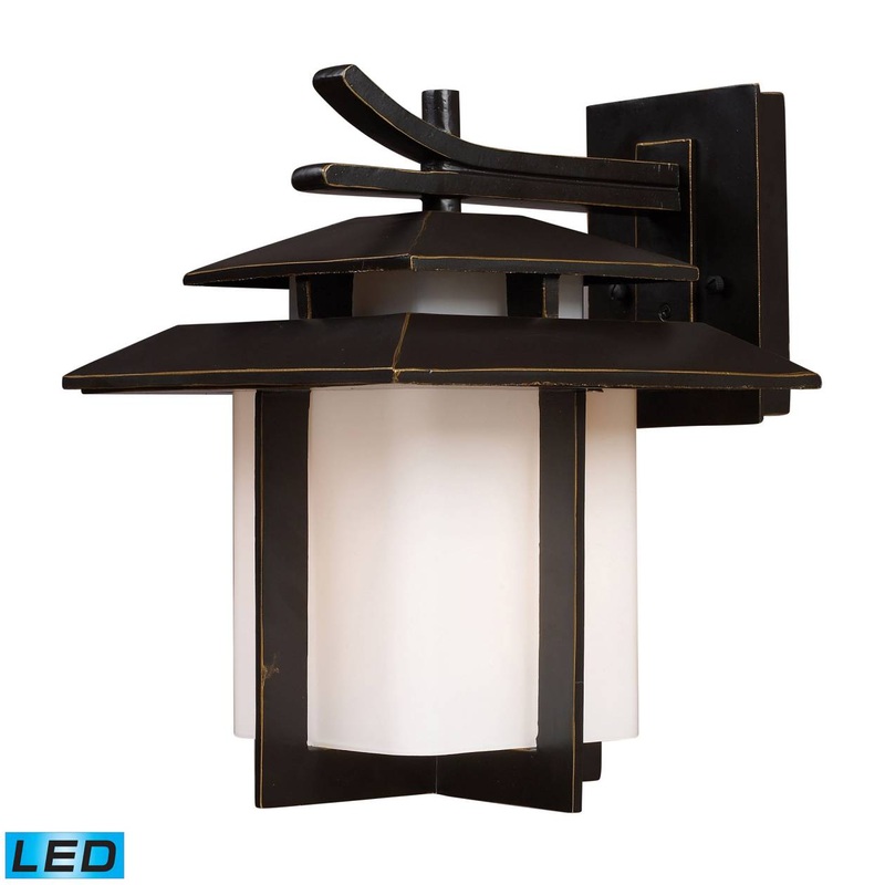 Kanso 1-Light Outdoor Wall Lamp In Hazelnut Bronze - Includes Led Bulb ELK Lighting