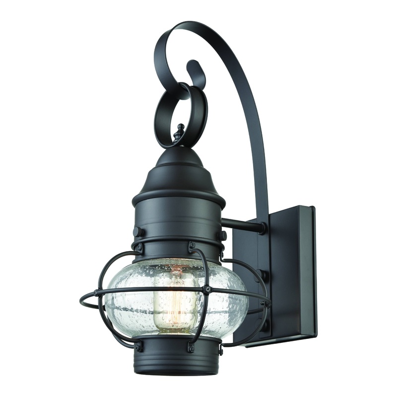 Onion 1-Light Outdoor Wall Lamp In Oil Rubbed Bronze  ELK Lighting
