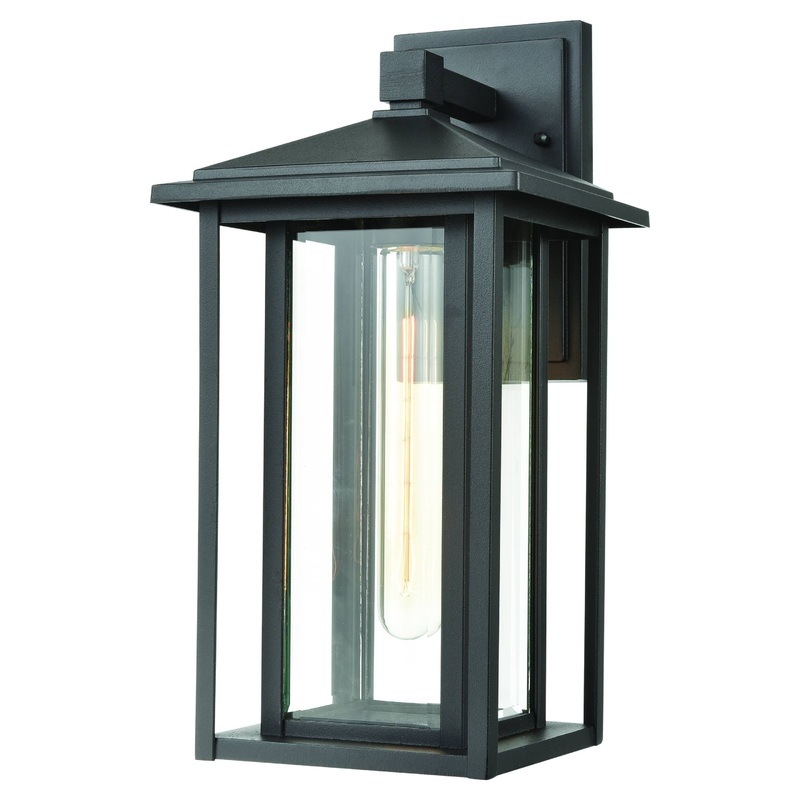 Solitude 1-Light Sconce In Matte Black With Clear Glass  ELK Lighting