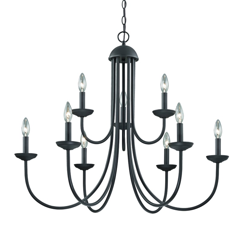 Williamsport 9-Light Chandelier In Oil Rubbed Bronze  ELK